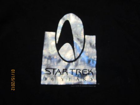 Star Trek 30 Years Silver Logo T Shirt XL Fashion