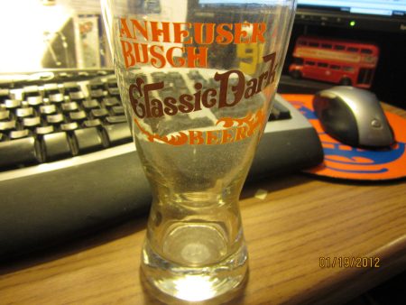 Anheuser Busch Classic Dark Shell Beer Glass Vintage Online