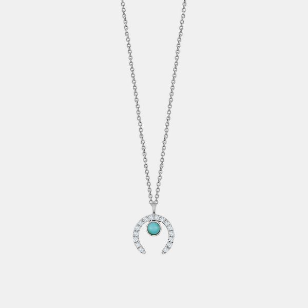 Diamond Horseshoe Necklace on Sale