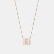 Square Diamond Initial Pendant Necklace Online Hot Sale