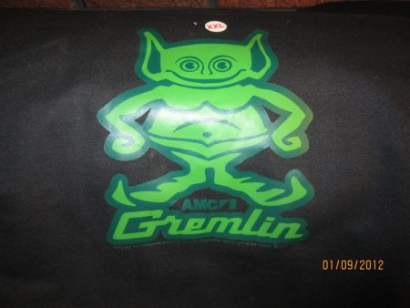 American Motors Gremlin Logo Black Sweatshirt XXL New W O Tag AMC Fashion