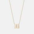 Square Diamond Initial Pendant Necklace Online Hot Sale