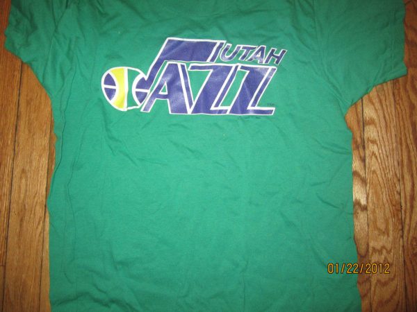 Utah Jazz Vintage 80 s Logo Green T Shirt Large 50% 50% Discount