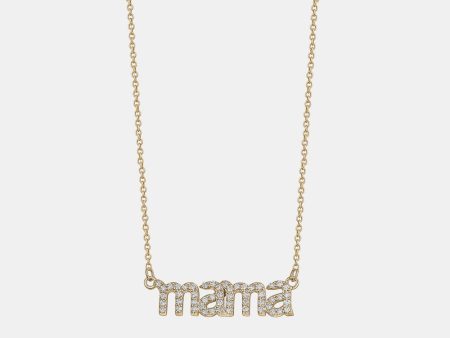 Diamond MAMA Necklace For Sale