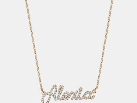 Custom Pavé Name Necklace Cheap