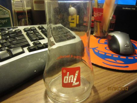 7 UP The Uncola Upside Down Glass Cheap