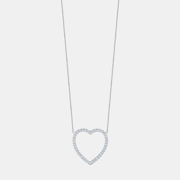 Jumbo Diamond Open Heart Necklace Online Sale