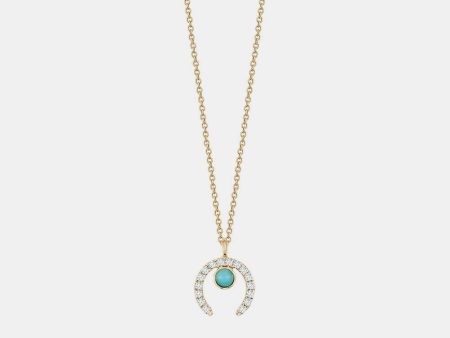 Diamond Horseshoe Necklace on Sale