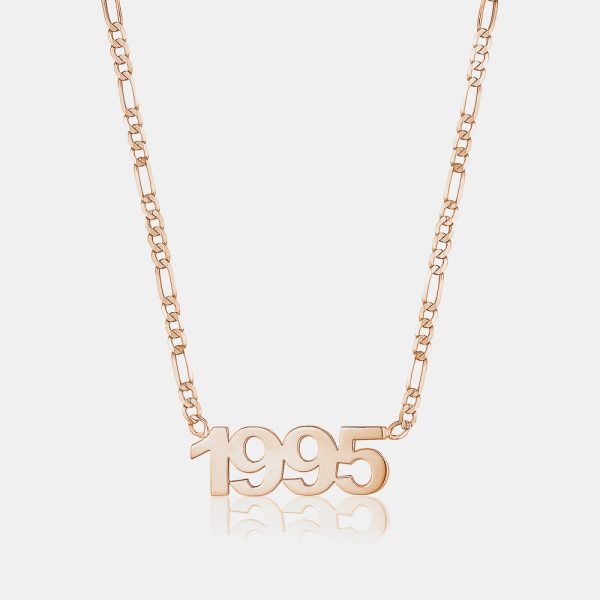 Custom Date Figaro Chain Necklace For Cheap