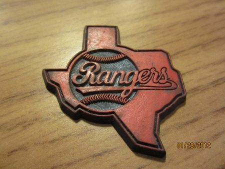 1980 s Texas Rangers Logo Red Magnet Fashion