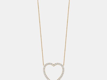 Jumbo Diamond Open Heart Necklace Online Sale