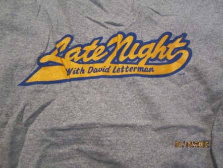 Late Night With David Letterman Vintage NBC Show T Shirt XXL on Sale