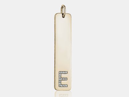 Rectangle Diamond Initial Charm on Sale