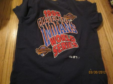 1995 World Sreies Cotton Jersey Cleveland Indians Large Fashion